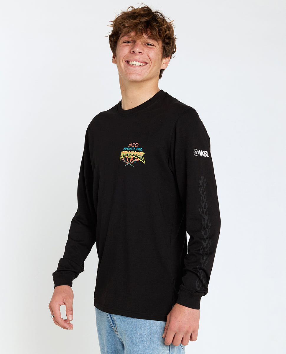 2025 MEO Rip Curl Pro Portugal Long Sleeve Tee (Black) – World
