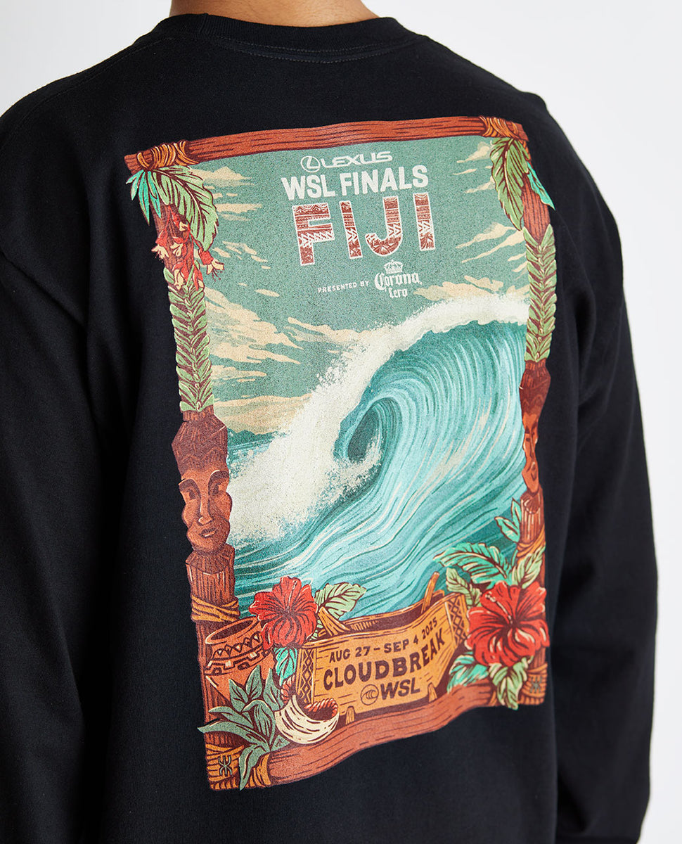 2025 Lexus WSL Finals Fiji Long Sleeve Tee (Black) – World