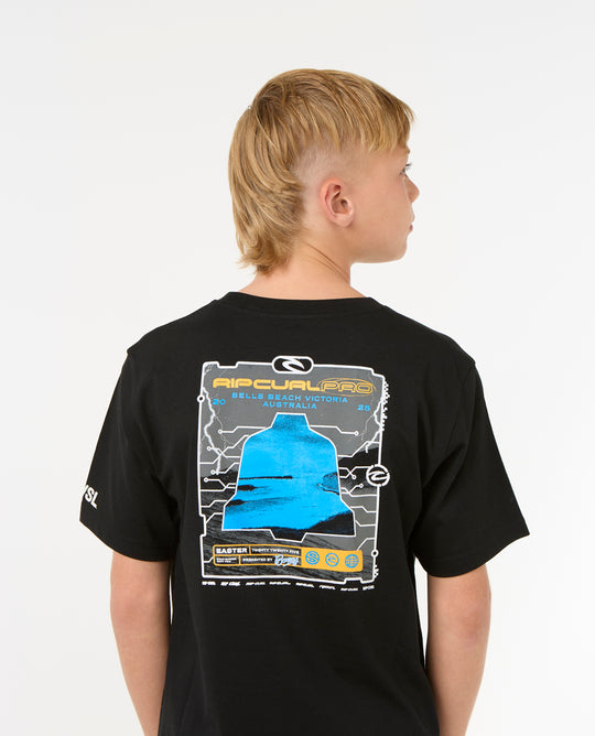 2025 Rip Curl Pro Bells Kids Tee (Black)