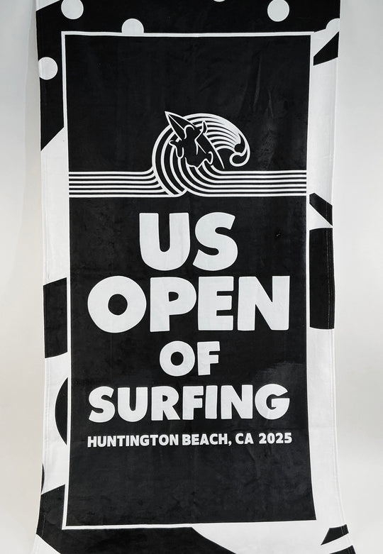 2025 Lexus US Open of Surfing Beach Towel (Black)