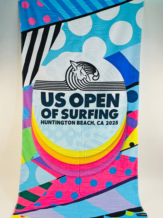 2025 Lexus US Open of Surfing Beach Towel (Slowtide Rainbow)