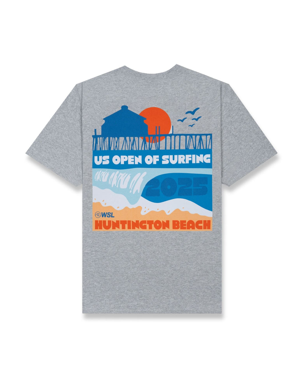 2025 Lexus US Open of Surfing Barrel City S/S Tee - Sport Grey