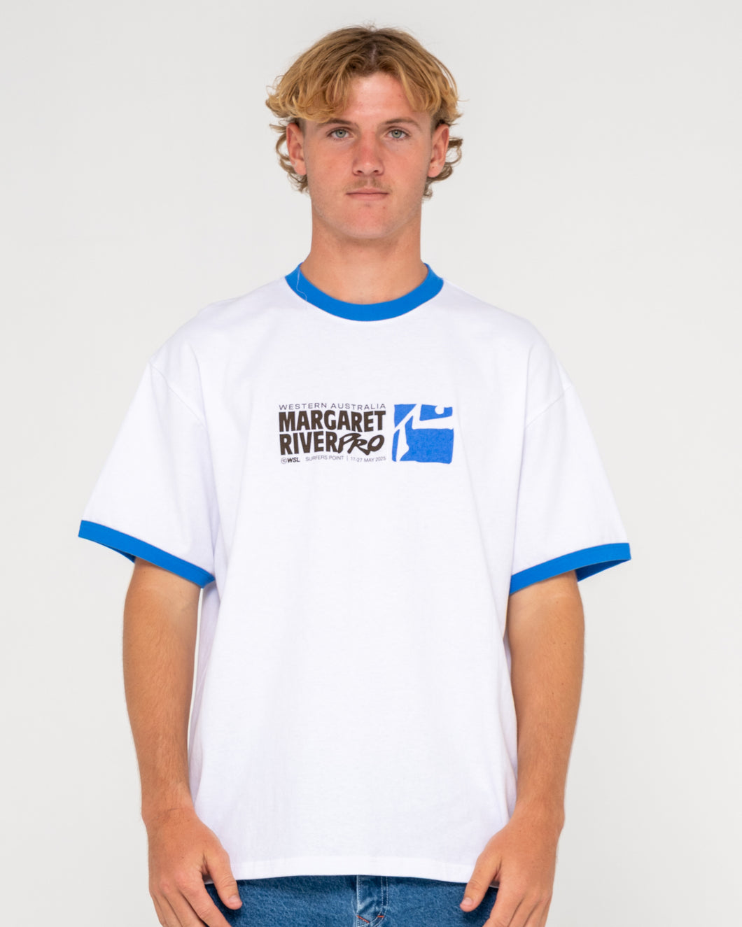 2025 Margaret River Pro Ringer Tee (White)