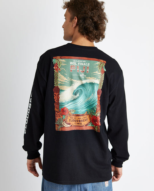 2025 Lexus WSL Finals Fiji Long Sleeve Tee (Black)