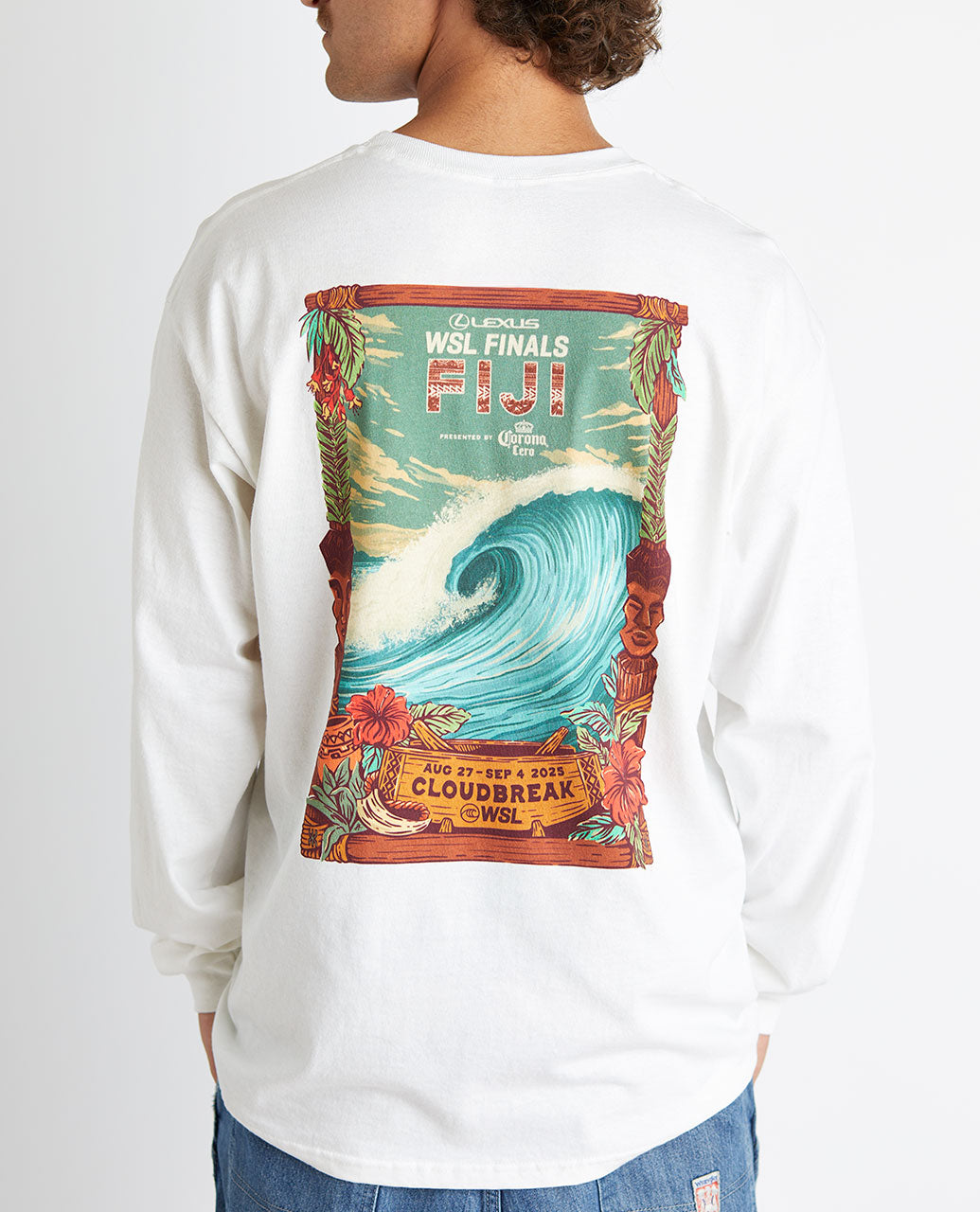 2025 Lexus WSL Finals Fiji Long Sleeve Tee (White) – World