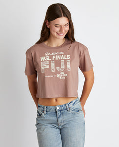 2025 Lexus WSL Finals Fiji Crop Tee (Hazy Pink)