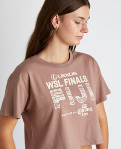 2025 Lexus WSL Finals Fiji Crop Tee (Hazy Pink)