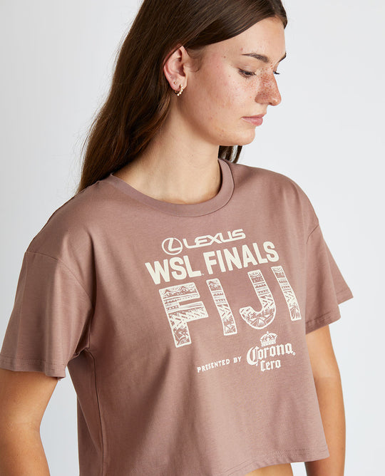 2025 Lexus WSL Finals Fiji Crop Tee (Hazy Pink)