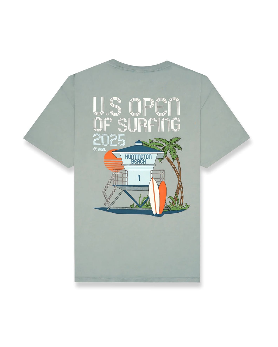2025 Lexus US Open of Surfing Retro Tower S/S Tee - Cypress Green