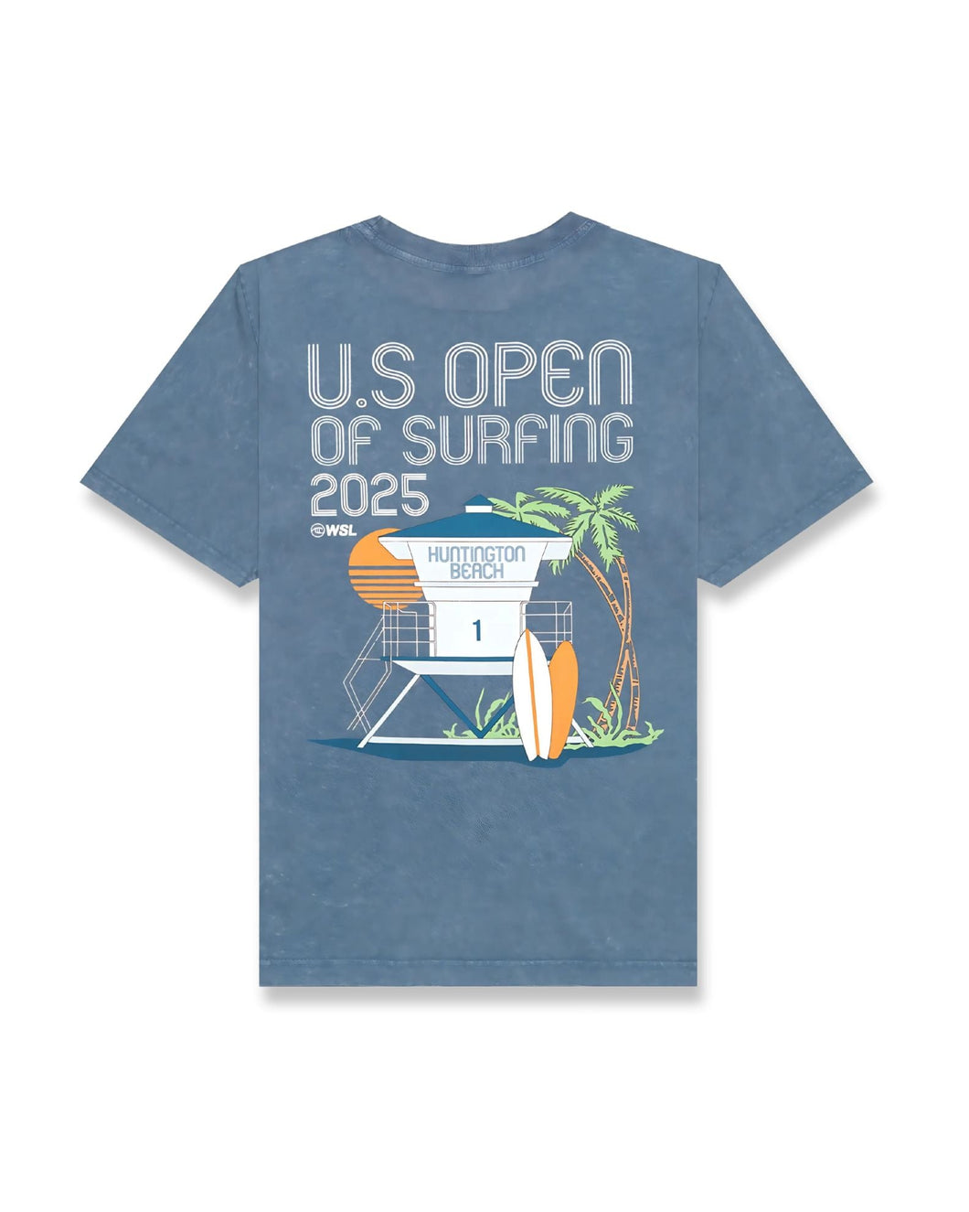 2025 Lexus US Open of Surfing Retro Tower PGMT S/S Tee - Denim Blue