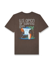 Load image into Gallery viewer, 2025 Lexus US Open of Surfing Retro Tower S/S Tee - Dark Chocolate