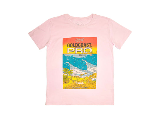 2025 Gold Coast Pro Women's Poster Tee (Dusty Rose)