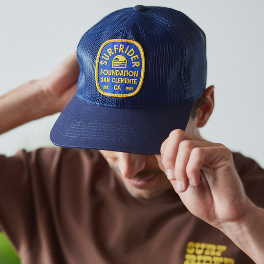 Surfrider Retro Badge Mesh Trucker Hat