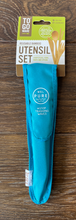 Load image into Gallery viewer, Stop Trashing Waves Bamboo To-Go Cutlery Set