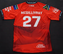 Load image into Gallery viewer, Signed Matthew McGillivray Red Competition Jersey (2023 Surf Ranch Pro)