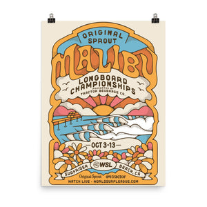 2023 Original Sprout Malibu Longboard Championships Official Poster