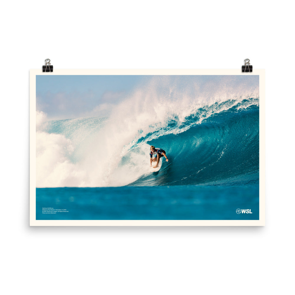 2024 Matthew McGillivray Poster Pipeline 2020 World Surf League
