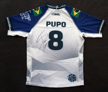 Load image into Gallery viewer, Signed Samuel Pupo White Competition Jersey  (2023 Hurley Pro Sunset Beach)