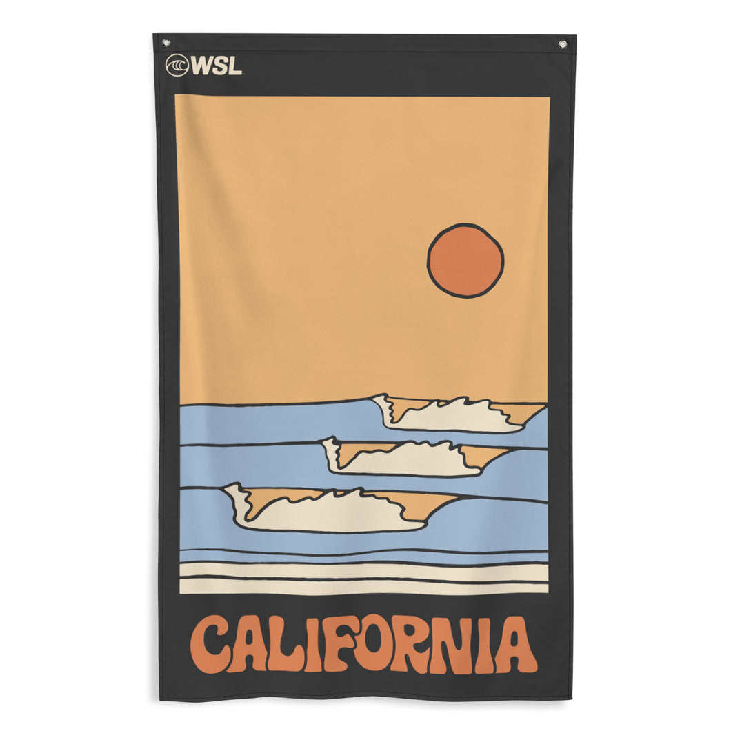 カリフォルニアの壁の旗