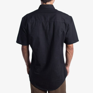 Camisa sólida masculina (preta)