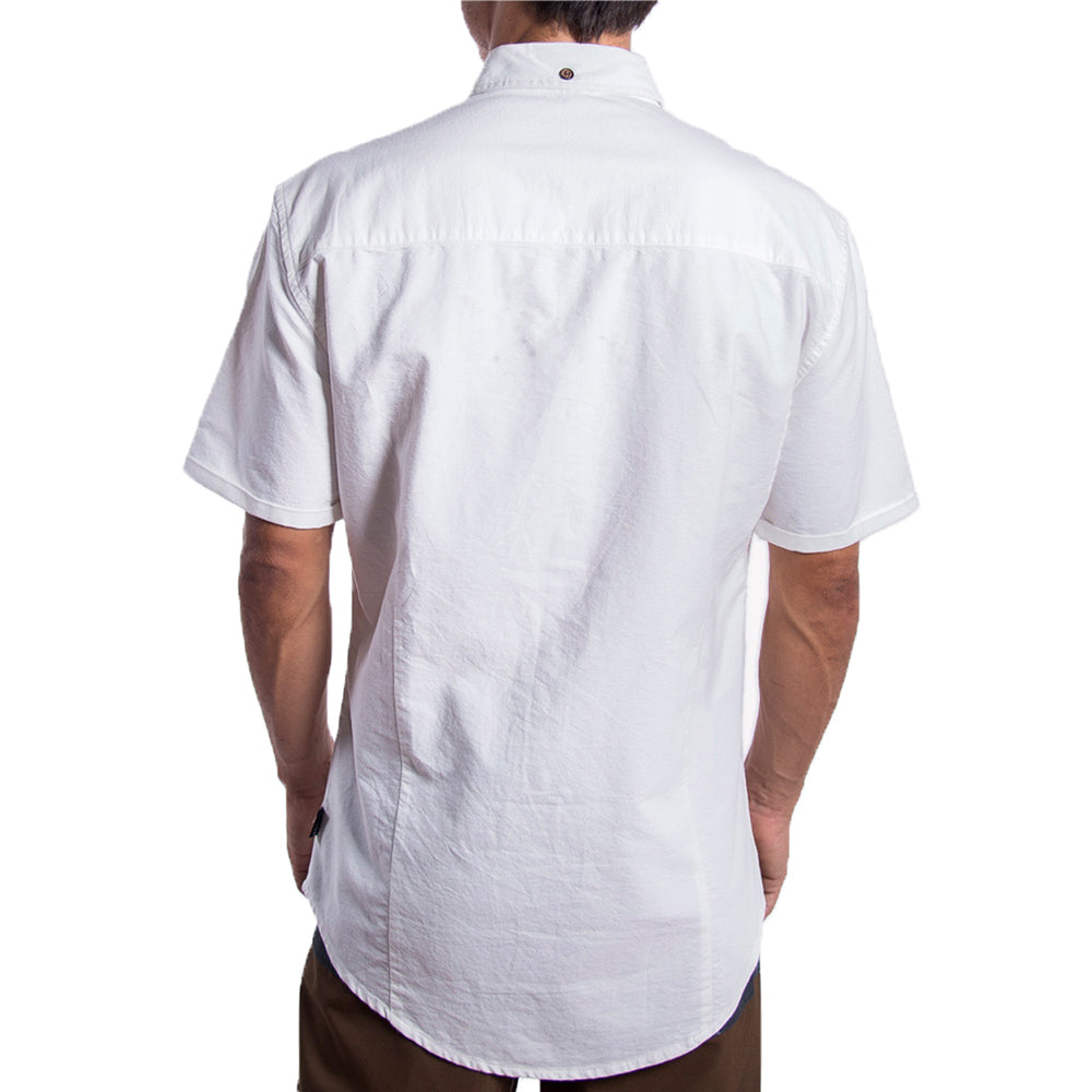 Camisa sólida masculina (branca)