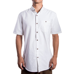 Camisa sólida masculina (branca)