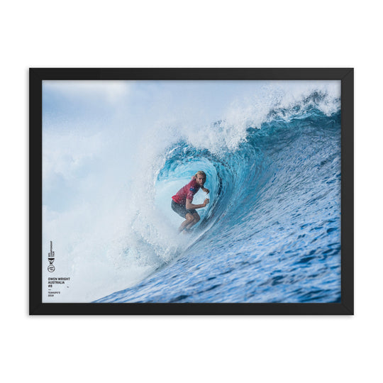 Pôster de Owen Wright (emoldurado): Tahiti, 2018