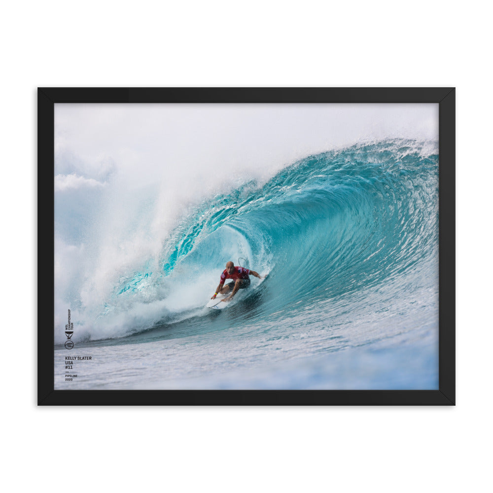 Kelly Slater Poster (Framed): Pipeline, 2020