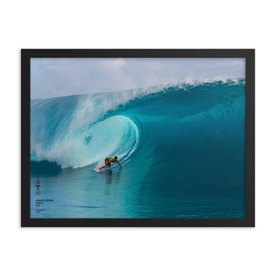 Pôster de Gabriel Medina (emoldurado): Tahiti, 2014