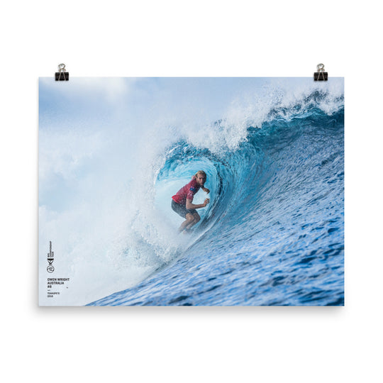 Pôster de Owen Wright (sem moldura): Taiti, 2018