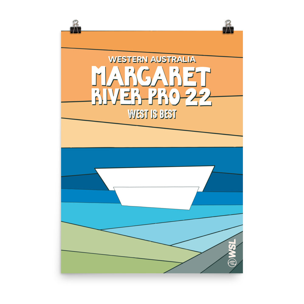 Pôster oficial do evento Margaret River Pro 2022 (sem moldura)