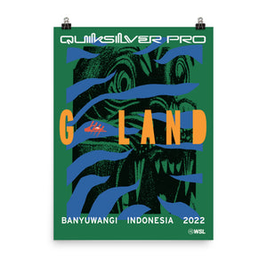 2022 Quiksilver Pro G-Land 公式ポスター (フレームなし)