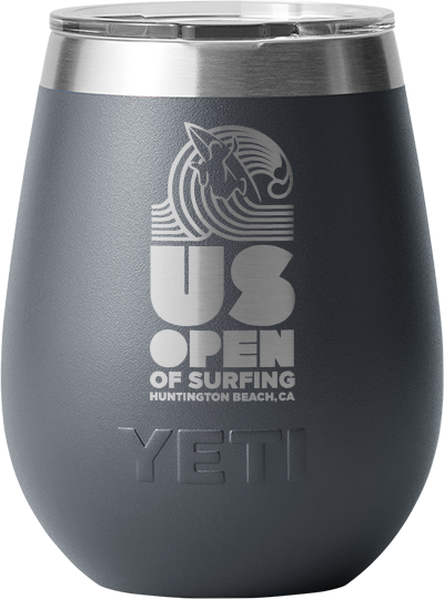 US Open of Surfing YETI Rambler 10 oz Wine Tumbler – World